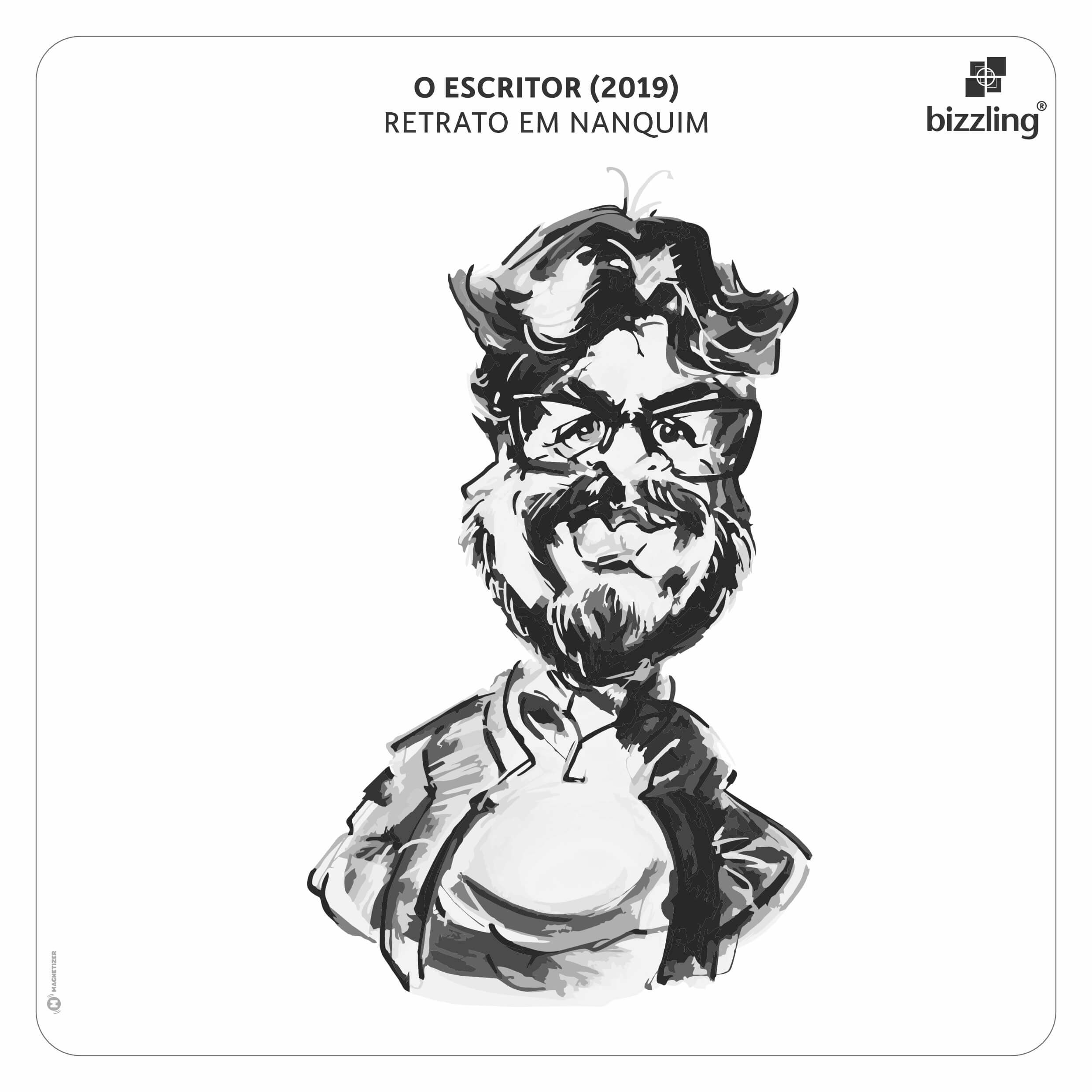Figura 1 — O Escritor (2019): Retrato em Nanquim (Cardoso, Gramado - RS)